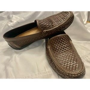 Tommy Bahama 13M Mens Leather Orson Woven Venetians Loafer Drivers